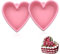 UEPOA Backform Herz, 2 Stück 10 Zoll Silikon Kuchenform Herz Herzbackform Silikonform Kuchen Schokoladenform für DIY Kuchen Desserts Süßigkeiten Pudding Antihaft Backgeschirr (Rosa)