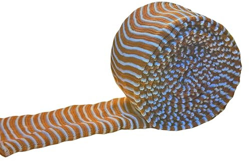 Premium Schinkenstrumpf Schinkennetz Kaliber 22 braun-weiß 3 Meter - Räuchernetz, hitzebeständig bis 100 °C für Schinken, Schweinefleisch, Rindfleisch