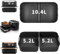 Lot de 3 accessoires pour friteuse à air chaud Ninja Foodi Flexdrawer 10,4 L AF500EU AF500EUCP, COSORI Dual Blaze TwinFry XXL 10L, Cecotec 9000, 1 × 10,4 L + 2 × 5,2 l Airfryer Friteuses en silicone
