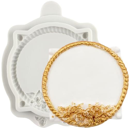 MINFEIDMS Photo Frame Fondant Mould Picture Frames Silicone Moulds Vintage Frame Mould for Sugar Cake Decorating Cupcake Topper Chocolate Gum Paste Candy Polymer Clay