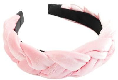 DRESHOW Geflochtene Stirnbänder für Damen Samt Haarreifen Elastische Criss Cross Haarbänder Zubehör