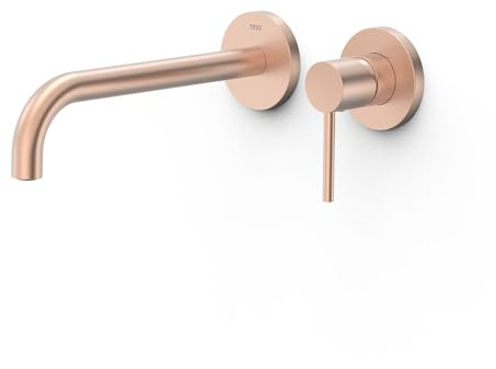 TRES 26230022OPM STUDY Pieza Vista para Cuerpo Empotrado De Lavabo Color Oro Rosa Mate 24K