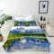 ANHOPE Landschaft See Wald Berg Bettwäsche Set 3 Teilig Bettbezug 240x220 cm + 2 Kissenbezug 80x80 cm Weich Microfaser Bettbezüge Set mit Reißverschluss Ganzjahres Bettdeckenbezug Set