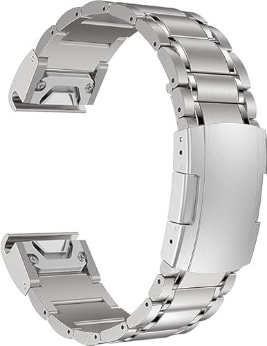 synsing Titan Armband 22mm Kompatibel mit Fenix 8 47mm/E 47mm/7/6 Pro/5 Plus/Forerunner 965 955, 26mm Metall-Uhrenarmband mit Schnellverschluss Kompatibel mit Fenix 8 51mm/Enduro 3 51mm/7X Pro/6X Pro