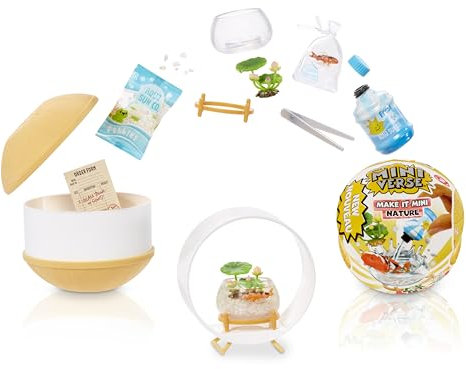 MGA's Miniverse Make It Mini Nature Series 2 - Mini Objets à Collectionner, DIY, Activités, Jeu Résine, Répliques de Plantes, Animaux, Fleurs, Botanique, À Partir de 8 Ans, Non Comestible