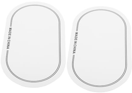 Vaguelly 2 Stück – Bumper Drumhead Pads Kick Drum Pedal Patch Bass Drumhead Protector Weiß