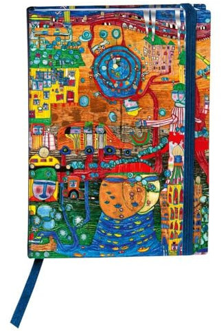 Hundertwasser Agenda 2025 - Tagesplaner - Wörner Verlag - Doppelseite pro Woche - Taschenkalender mit Kunstwerken von Friedensreich Hundertwasser - 11,2 cm x 15,4 cm