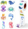 Runde Tier Aufkleber, 500pcs Ozean Stickers, Meerestier Aufkleber, Meerestiere Sticker Set, Meerestiere Aufkleber Kinder, Runde Meerestieraufkleber, Ozean Aufkleber, Meer Tiermuster Sticker