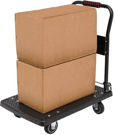 Plattformwagen, Transportwagen Klappbar Lagerwagen Industrie Plattformwagen Feststellbremse Transporthilfe, Klappwagen Paketwagen