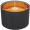 Lampenschirm, Trommel, 30cm Stoff Lampenschirm, für Tisch-, Boden- und Hängelampen, für Wohnzimmer und Schlafzimmer, Kronleuchter Wandleuchte schirm (Schwarz-Gold)