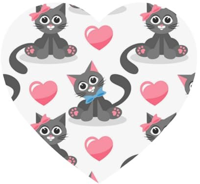 Cute cats in love Fridge Magnets for Whiteboard Kitchen Office Home Heart Shape