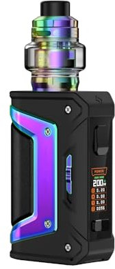 Kit L200 Classic Mod Gee-'kvape 200 W (Arc-en-ciel) 6 ML Réservoir Z Max Résistance M Coil 0,14Ω 0,2Ω Double Batterie 21700/18650 [Batterie non incluse] Origine Kit Legend 2 Classic - No Nicotine