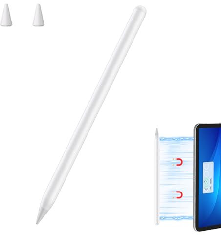 CC Store iPad Pencil with Magnetic Charging,Pencil 2nd Generation for iPad pro,Stylus Pen with Tilt Sensitivity,Battery Status Display and Palm Rejection,for iPad Pro 11/12.9, iPad Air 5/4,iPad Mini 6