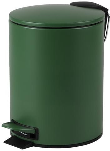 Urban Living 3 Liter Tret-Mülleimer Kosmetikeimer Tretmülleimer mit Absenkautomatik - herausnehmbarer Einsatz mit Henkel (Grün)