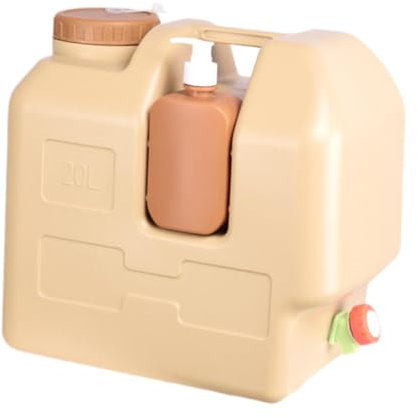 perfk Tanque de Agua de contenedor de Agua de 20L con contenedor de Bebida de Espiga Conveniente Portador Grande con Mango para Emergencia de Barbacoa