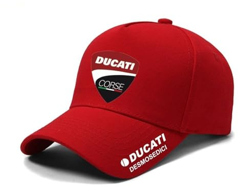 QUIFUN Basecap Herren Du.c a_ti, Unisex Vintage Verstellbar Baseball Kappe, Sport Golf Reisen Basecap für Damen Herren, Freizeitmütze(Red)