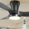 Epochglo Ventilador de Techo con Luz, 80CM, 3000K-5000K Regulable, 7 Velocidades, Aspas Reversible, 2200LM Ventiladore de Techo y Mando, DC Silencioso Temporizador Memoria, para Dormitorio, Negro