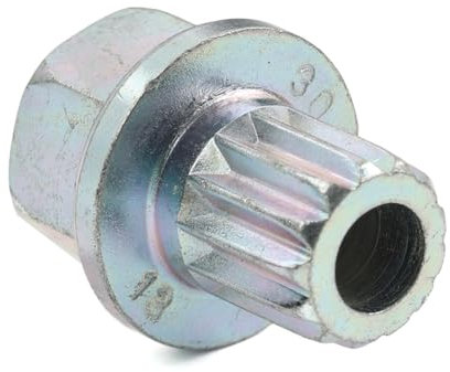 SIKUAI Llave de extracción de tuerca de seguridad de rueda, adaptador de perno, herramienta de dado para tuercas de seguridad, 13 dientes, metal plateado para 1 3 5 6 7 Series