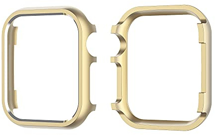Glitterfodral, stötfångare, fodral, aluminium, kompatibel med Apple Watch | Metallskyddsfodral stötsäkert klockfodral lätt fodral rostfritt stål klockfodral kompatibel med iWatch 42 mm serie 10/11