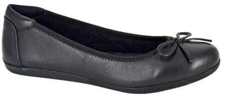 Cipriata ERIA L764 Ladies Leather Comfort Bow Front Ballerina Office Formal Casual Shoes