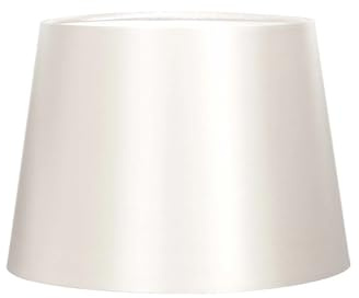 VOLTICO Satin Table Lamp Shade for E14 lamp Classic Decorative Lampshade with Adjustable Fitting for Living Room & Bedroom (1, White)