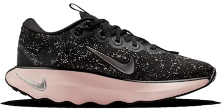 NIKE Women's Motiva Se Workout Shoes, Black/Metallic Silver/Silt Red, 3.5