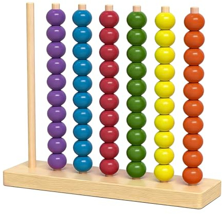 Holz Regenbogen-Ring-Stacking Puzzle Spiel mit Gestellen und Ringen for 2 Spieler Familienspiel Geschicklichkeitsspiel