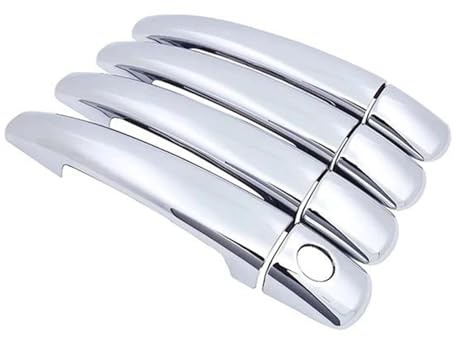 KJHOPY Couvre-poignées de porte chromés pour Citroën C3 2012-2016, style autocollant, accessoires poignée porte extérieure(Style4)