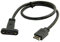 cablecc USB 3.1 Frontplattenleiste auf USB-C-Typ-C-Buchse, Verlängerungskabel, 40 cm, mit Panelmontageschraube