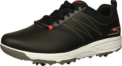 Skechers Men's GO Golf Torque Trainers, Black Synthetic/Red Trim, 8.5 UK