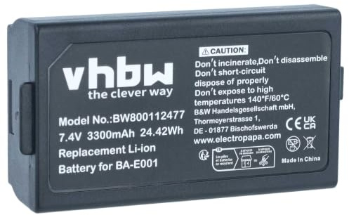 vhbw Battery compatible with Brother PT PT-P750WVP EDGE, PT-P750W Printer Copier Scanner Label Maker (3300 mAh, 7.4 V, Li-Ion)