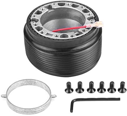 Akozon mx5 steering boss + wheel adapter, 6-bolt-hole car racing hub quick release adapter for mx3 mx6 323 626 miata 99