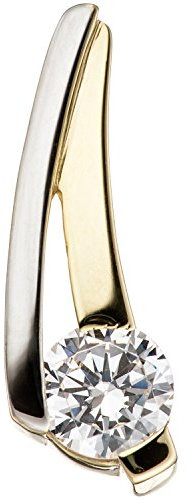 Jobo Damen-Anhänger aus 8 Karat 333 Gold Bicolor mit Zirkonia