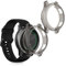kwmobile 2X Sport Schutzhülle kompatibel mit Garmin Vivoactive 4 (45 mm) Hülle - Silikon Cover klar - Case ohne Tracker - Schwarz Transparent