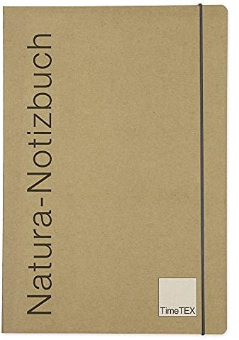 TimeTex Natura-Notizbuch A5-Plus mit Karton-Cover - 198 Seiten - mit Verschlussgummi - 10353