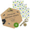 ecolly Bienenwachstücher 3er-Set (S, M, L), Bienenwachspapier, Beeswax Wrap, Plastikfrei & wiederverwendbar, OHNE Jojobaöl, inklusive Knopf & Baumwollfaden - Hawaii