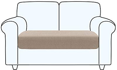 TAOCOCO Sofa Sitzkissenbezug, Elastischer Sofa Sitzkissenbezüge, Ajustable, Waschbar, Protection Meubles Couvre Pour Canapé (Sand,2 Sitzer)