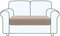 TAOCOCO Sofa Sitzkissenbezug, Elastischer Sofa Sitzkissenbezüge, Ajustable, Waschbar, Protection Meubles Couvre Pour Canapé (Sand,2 Sitzer)