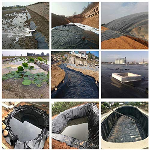 LJIANW Forro para Estanque, 6 Mm De Espesor Revestimientos De Estanque, Resistente A Perforaciones Pieles De Estanque Hoja De Lona para Estanque De Peces Estanque De Camarones Membrana Impermeable