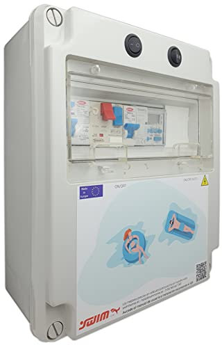 Cuadro Eléctrico para Piscina Iluminación y Motor | Guardamotor y Transformador | Sin Controlador | 300W 12AC | Bomba de agua 2CV 6-10A