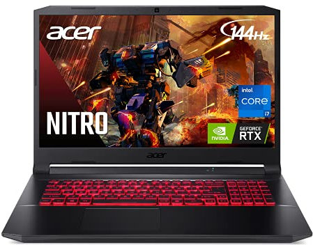 Acer Nitro 5 AN517-54-77KG Gaming Laptop | Intel Core i7-11800H | NVIDIA GeForce RTX 3050Ti Laptop GPU | 17.3 FHD 144Hz IPS Display | 16GB DDR4 | 1TB NVMe SSD | Killer Wi-Fi 6 | Backlit Keyboard
