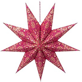 Pip Studio Christmas Star Paper Overall Print Red 60 cm