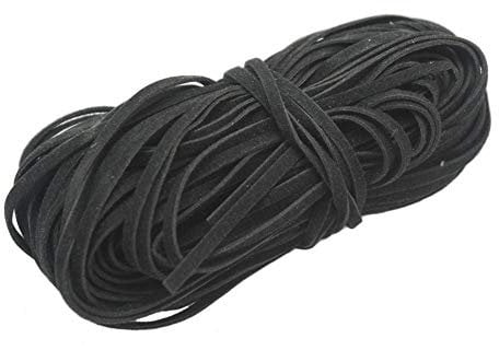 18M Black Flat Suede Leather Cord Rope String 2mm for Jewelry Making Craft DIY Necklace Bracelet