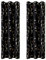 BUHUA 2er-Set Vorhang Blickdicht Verdunkelungsgardinen mit Ösen für Schlafzimmer Fenster Gardine mit Gold Weinstock Musterdruck, H 229 x B 117 cm, Schwarz