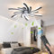 WDENI Ventilateur De Plafond Avec Lampe, Ventilateur De Plafond Led Flower Shape Bedroom Plafonnier Télécommande Dimming Timing 6 Wind Speed Salon Ventilateur Plafonnier 60w 30.7in5in