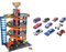 Hot Wheels City Power-Parkgarage Spielset mit Aufzug, für 60+ Fahrzeuge, mit 1 Hot Wheels Fahrzeug im Maßstab 1:64 & 1:64 Die-Cast Auto Geschenkset, je 10 Spielzeugautos, 10er Pack