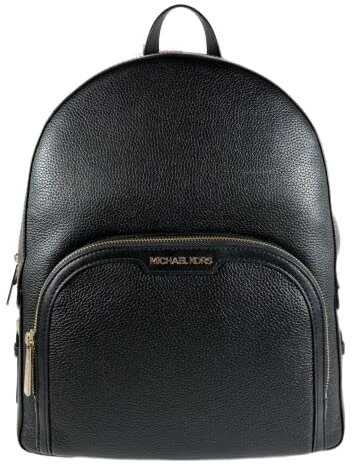 Michael Kors Jaycee Rucksack mit 2 Reißverschlusstaschen, Leder, schwarz