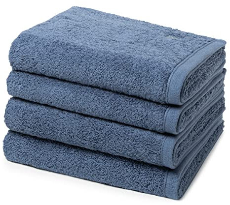 Ross - 4 teiliges Frottier-Set - Vita (4 X Handtuch im Set) - 520 g/m2 - Baumwolle - Walkfrottee - saugstark - weich und flauschig - Denim
