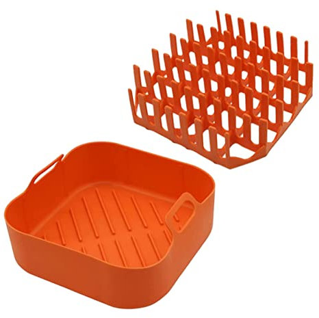 DOITOOL Air Fryer Bacon Holder Microwave Bacon Tray Oven Cooking Rack Non-stick Silicone Heat-resistant Sturdy Easy to Clean Practical