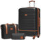 COOLIFE Koffer Trolley Koffer Reisekoffer von ABS Hartschalen Trolley 4 Rollen TSA-Schloss Der Koffer Enthält 1 Reisetasche und 1 Kulturbeutel